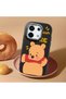 Poco X6 5g Compatible Case Camera Protector Black Silicone Couple Phone Case with Bear Pattern - 2