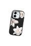 Mi 13t Compatible Case Camera Protector Black Silicone Couple Phone Case with Floral Pattern - 3