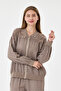 Women's Mink Italian 100% Linen Mesh Sequin Embroidered Zippered Jacket - Linen Suit with Pants Size 38 - 46 - 4