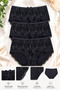 Women's High Waist Lace Front 3 Piece Panties