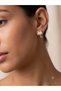 Cat Ear Oval Zircon Stone Hoop Earrings - 2