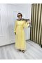 Z-929 Guipure Fabric Waist Belt Detailed Dress - 2