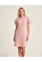 Women's Plus Size Buttoned Collar Nightgown(Dress) Short Sleeve 90% Cotton 10% Lycra - 2