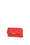 Women's Red Chain Strap Shoulder Bag and Wrist Strap Portfolio Handbag Clutch - 5