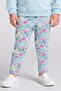 Floral Patterned Baby Girl Sweatshirt and Leggings Set - 3