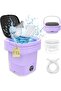 Mini Portable Washing Machine, Foldable Compact Laundry Washer with Drain Hose & Spin Basket, Lightweight Washer for Baby Clothes, Delicates, Underwear, Dorm, RV & Camping - 3