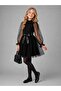 Tulle Sleeves, Unprinted Upper Part, Plain Ribbed Lining, Tutu Dress