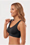 Women's Black Breast Gathering Thick Strap Corset Bustier Anti-Sagging Upright Posture Seamless Bra - 3
