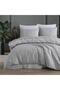 Ranforce Double Duvet Cover Set Tulkas Gray 100% Cotton