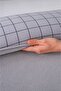 Single 4-Piece Wellsoft Fleece Fluffy Sleeping Set / Gray Square Tk - 3