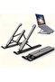 Adjustable Folding Laptop Stand, Portable Foldable Notebook Holder Ergonomic Desktop Riser for Office Home Use - 2