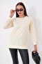 Women's Crew Neck Sweatshirt with Slit Detail 255261 - 265043 - 2