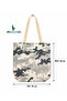 Eco-Friendly Cloth Bag |   Zippered |   35X40 cm |   Canvas Shoulder Bag |   Paw Print & Military Camouflage Patterned |   Multi-Purpose Tote Bag - 3