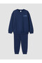Lcw Kids Navy Blue Slogan Printed Boys' Tracksuit Set