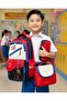 A+ Premium Quality Men's Red Primary School Orthopedic 3-Piece Set with Pen Holder, Foil-Lined Lunch Bag, 4 Compartments 513