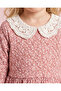 Girls Pink Floral Quilted Dress - 3