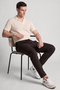 Textured Slim Fit Pants with Drawstring Waist - 3