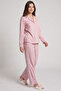 Printed Lapel Collar Pyjama Set - 2