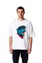 Men's Oversize T-Shirt Punk Aesthetic Cat Bandana Mouth Lightning Motif Art Print Casual Comfortable