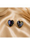 Heart Earrings Steel Minimal Elegance - 3