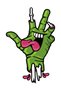 Green Toothed Hand Cartoon Printed Women's Oversize T-Shirt - 3