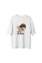 Women's Oversize T-Shirt Coffee Humor Printed Skateboard Figure Relaxed Fit 100% Cotton Casual Modern - 2