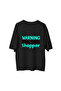 Warning Black Friday Shopping Lover Printed Women's Oversize T-Shirt - 2