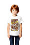 Children's Retro Cereal Box Monkey Mascot Printed Graphic T-Shirt Cotton Comfortable Daily Casual Modern