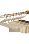 10-piece goose-shaped trouser hanger set, non-slip stainless steel, white