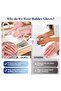 Pink kitchen rubber dishwashing gloves - 3