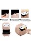 Mini desktop trash can with print, white - 2