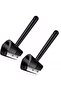 Spiral vegetable slicer 2-piece set, stainless steel, suitable for potatoes and cucumbers, black.
