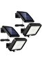 Set of 2 Outdoor Solar Lights - 56 LEDs with Motion Sensor - Waterproof - 120° Beam Angle - Solar Wall Light for Garden with 5m Cable
