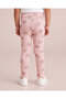 Girls Pink Floral Print Slim Leggings - 4