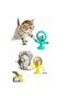 Colorful Educational Cat Toy with Suction Cup, Bell, Interactive Rotatable Food Container