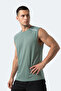 Rexis Men's Sleeveless Water Green T-Shirt - 8