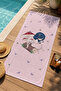 Fairy Tale Mushroom and Fairy Girl White Patterned 70X150 Beach Towel - Digital Printed Fade-Resistant Bath Towel - 2