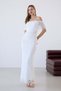 Ecru Madonna Collar Lace Long Dress - 5