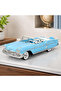 1:18 1958 Chevy Impala Blue Diecast Model Classic Car - 4