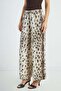 Leopard Patterned Satin Trousers - 7