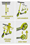50 kg Capacity 2 Wheel Foldable Adjustable Steering Wheel Support Legged Inclined Steering Scooter - 2