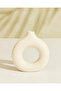 White Ceramic Vase 13.5cm x 14.5cm x 3.5cm
