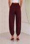 High Waist Pleated Detailed Cuffed Cuff Loose Woven Fabric Trousers - 3