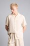 Boxy Fit Apaş Collar Flowy Fabric Short Sleeve Shirt I2094Ax26Sm - 5