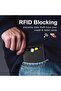 محفظة رجالية نحيفة مزودة بتقنية حجب RFID، محفظة ثنائية الطي للرجال، تصميم بسيط من الجلد الطبيعي وألياف الكربون - 3