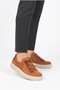 Zrk-502 High Quality Thick Sole Tan Suede Elastic Men's Sneaker - 4