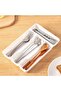 Kitchen Drawer Organizer Adjustable Utensils Silverware Tray for Cuttlery Organization Spoon Knife a