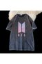 Mi̇ngalondon Washable Bts Logo Unisex Vintage T-Shirt - 2