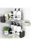 Corner Shower Caddy 3 Pack Bathroom Storage No Drilling,Silver | with Soap Holder&Hooks&Toothpa