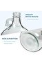 Glass Pitcher with Handle & Black Plastic Screw Lids Leak Proof, Versatile Glass Pitcher, Glass Wate - 6